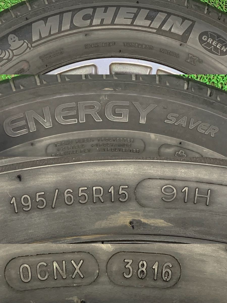 AA 290 ミシュラン ENERGY SAVER 深溝 195/65R15 91H 社外 6J 5穴 100 +43 67mm プリウス プレミオ インプレッサ 等（A 204）_画像9