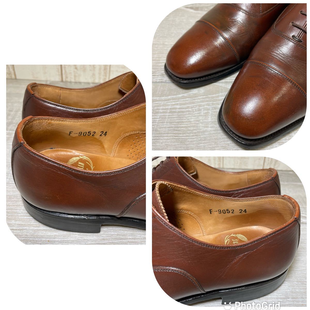 SCOTCH GRAIN】スコッチグレイン 24cm ストレートチップ 茶色 ブラウン