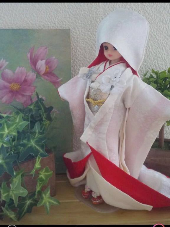 ヤフオク! - リカちゃん 着物 白無垢◇打ち掛け 綿帽子 肌襦袢 帯 セ...