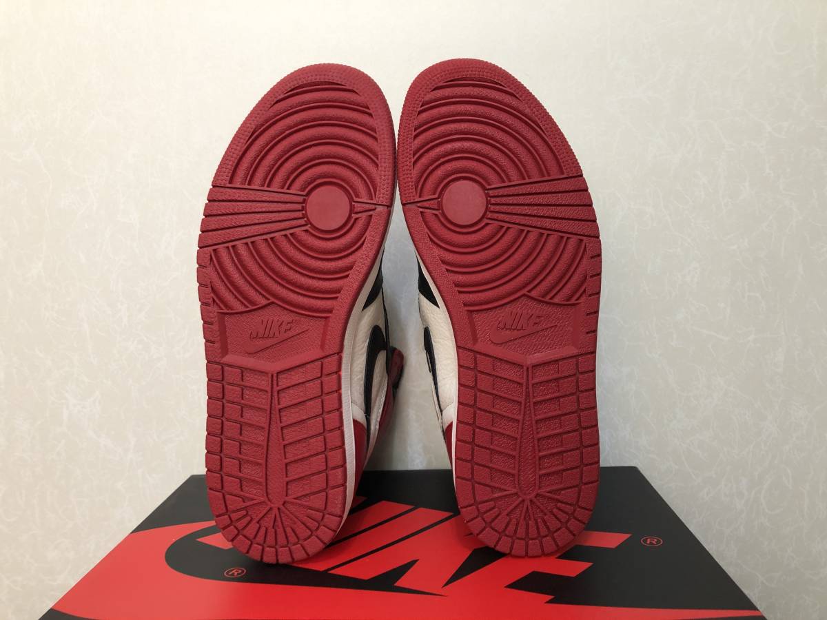 送料無料 正規 Nike air Jordan 1 Retro High OG 28cm bred toe black red white ナイキ ジョーダン1 レトロ ハイ ブレッド 555088-610_画像5