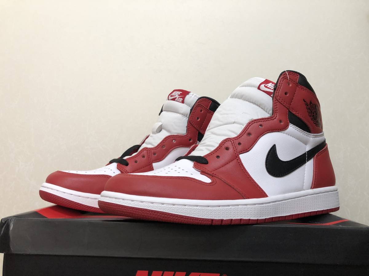 送料無料 Nike air Jordan 1 Retro High OG 28cm chicago white red black ナイキ ジョーダン1 レトロ ハイ シカゴ 555088-101_画像1