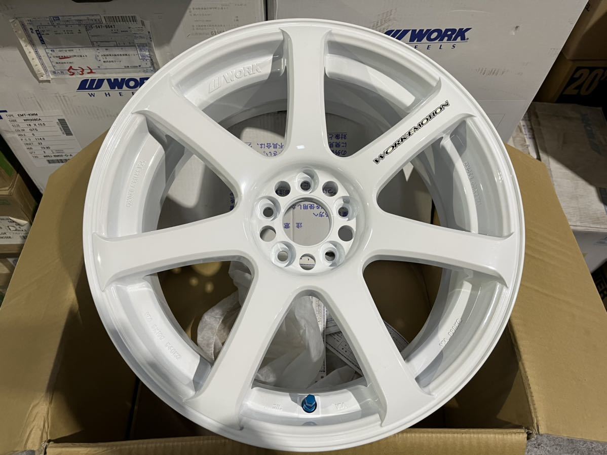 新品！！訳あり品！！WORK EMOTION XT7　18インチ　７．５Ｊ＋４８　５/１００　２２５/４０Ｒ１８　タイヤセット　８６　レガシィ　など_画像1