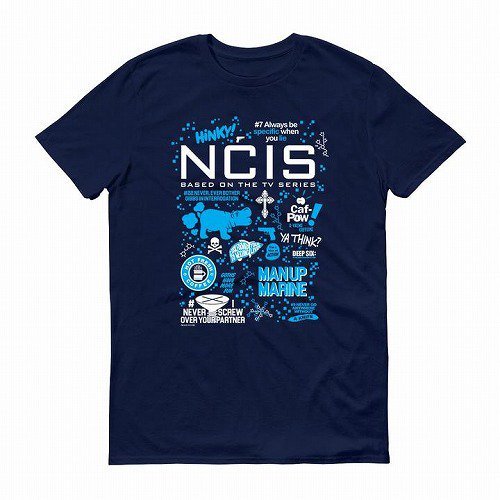 □ NCIS - ネイビー犯罪捜査班 - □ 公式Mash Up Tシャツ(ネイビー）
