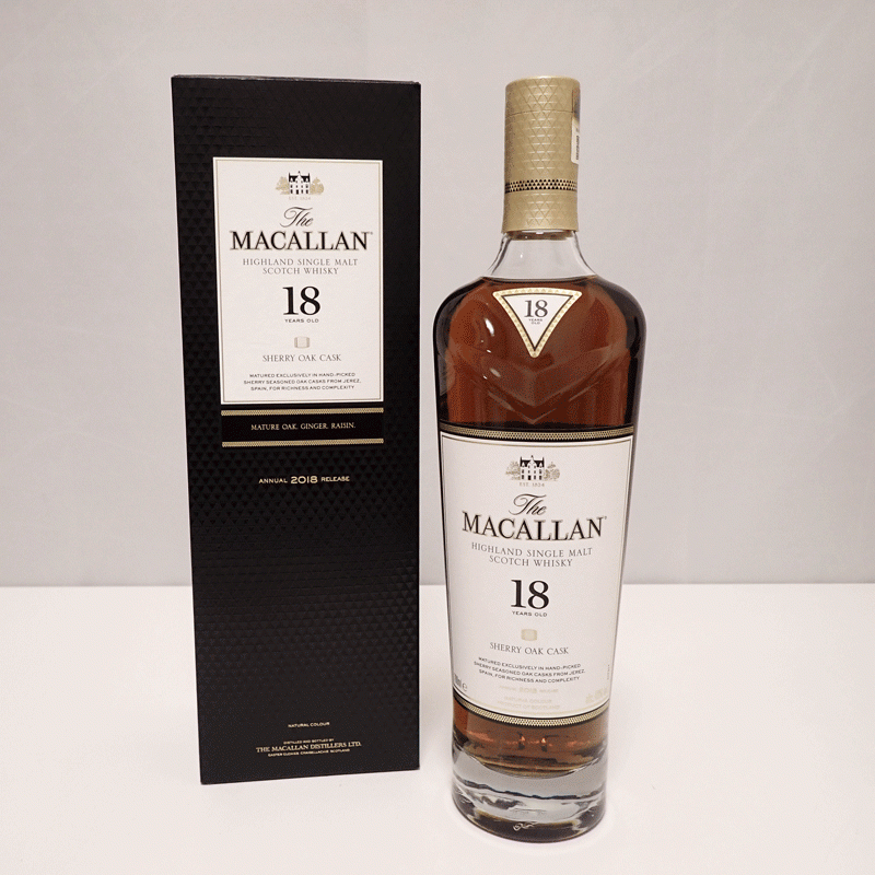 【未開栓】The MACALLAN ザ・マッカラン 18年 2018 シェリーオーク ウイスキー 700ml 43% 箱あり 送料無料！！_画像1