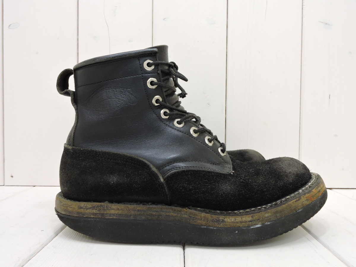 [B153S834] WHITE'S BOOTS×JACKROSE ホワイツブーツ×ジャックローズ スモークジャンパー ブーツ size9E ブラック  レザー スエード 中古品