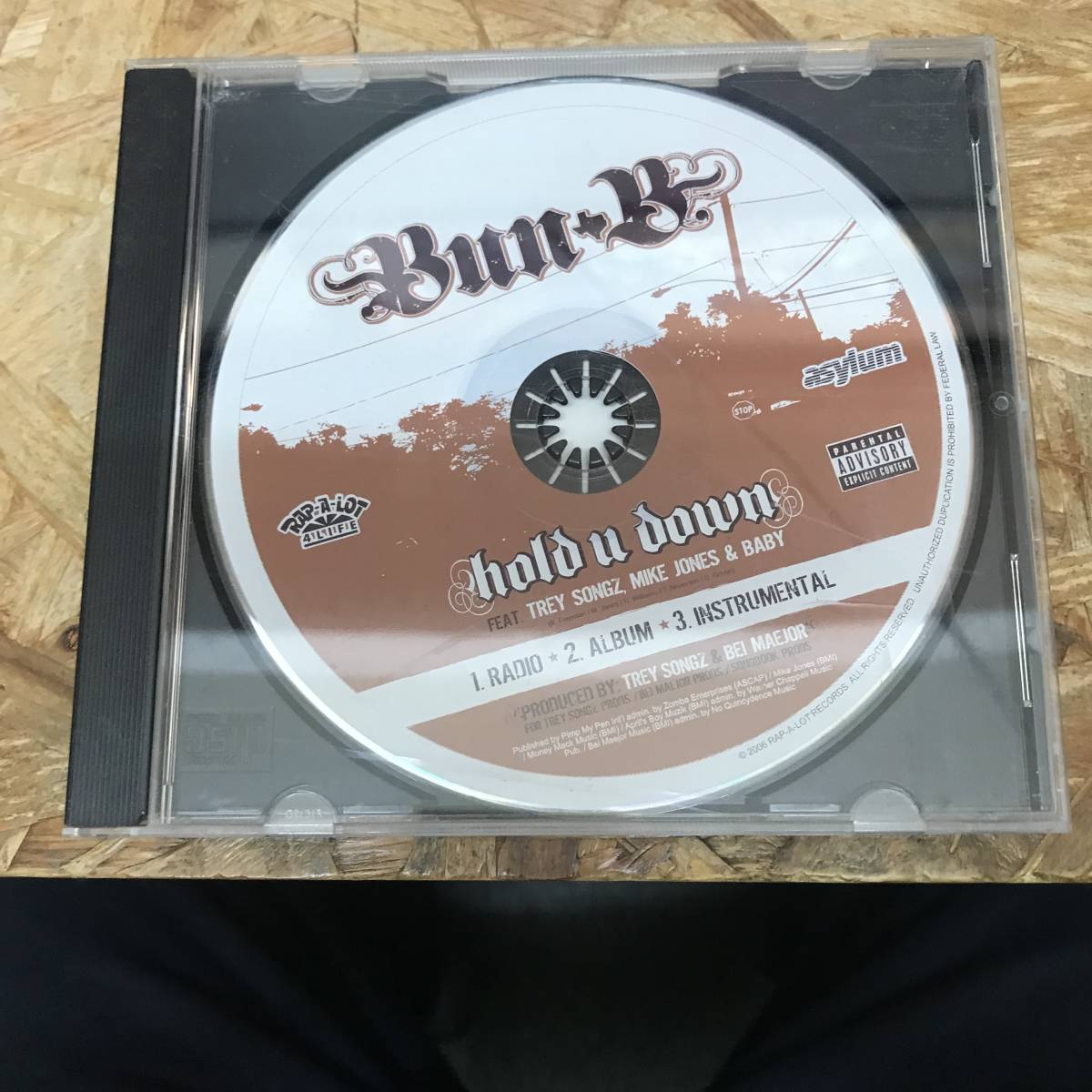 ● HIPHOP,R&B BUN B - HOLD U DOWN INST,シングル CD 中古品_画像1