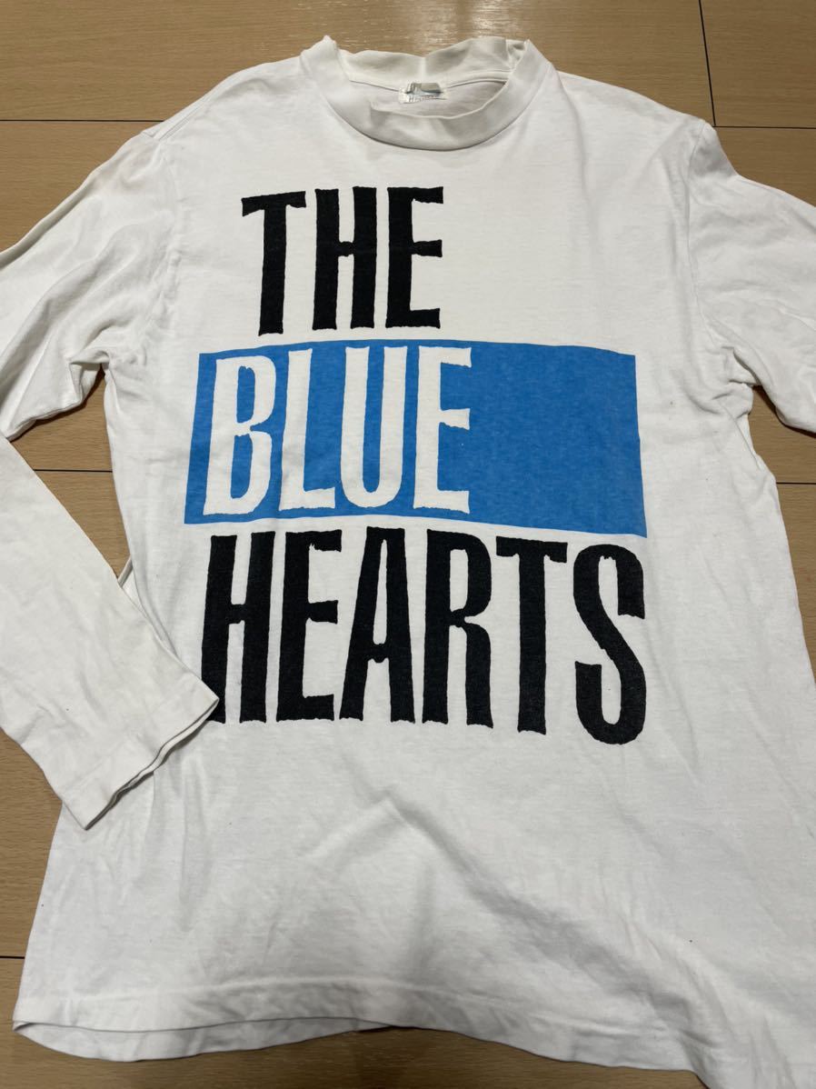 90s Vintage * Blue Hearts * Logo футболка * long T*gdo принт *The Blue Hearts*.книга@hiroto надеты * сильнейший блокировка T* подлинный остров . выгода * First 