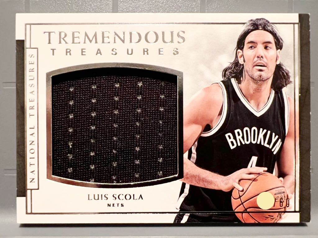 最高級版/60枚 Jumbo Jersey Legend 16 Panini 国宝 Luis Scola ルイス スコラ 実使用 ユニフォーム NBA Nets ネッツ Rockets 世界優勝_画像1