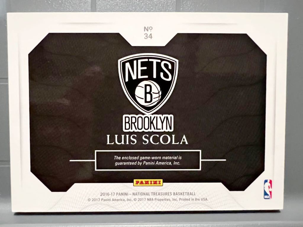 最高級版/60枚 Jumbo Jersey Legend 16 Panini 国宝 Luis Scola ルイス スコラ 実使用 ユニフォーム NBA Nets ネッツ Rockets 世界優勝_画像2