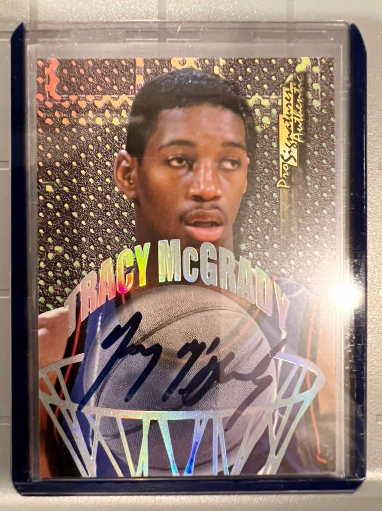 激レア直書 Auto Edge Tracy McGrady トレイシー・マグレディ NBA 直筆 サイン カード Panini Rockets ロケッツ All-star 得点王 HOF_画像1