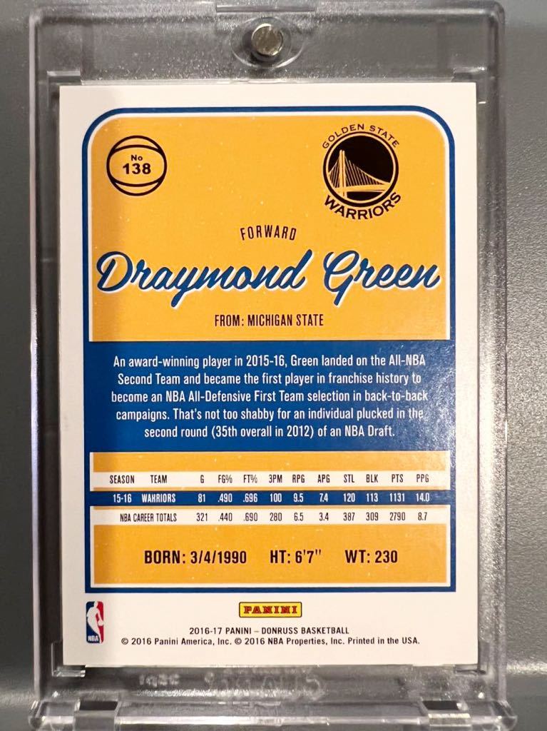 超絶レア/10枚限定 Gold Press Proof 16 Panini Donruss Draymond Green ドレイモンド・グリーン NBA Panini バスケ Warriors ウォリアーズ_画像2