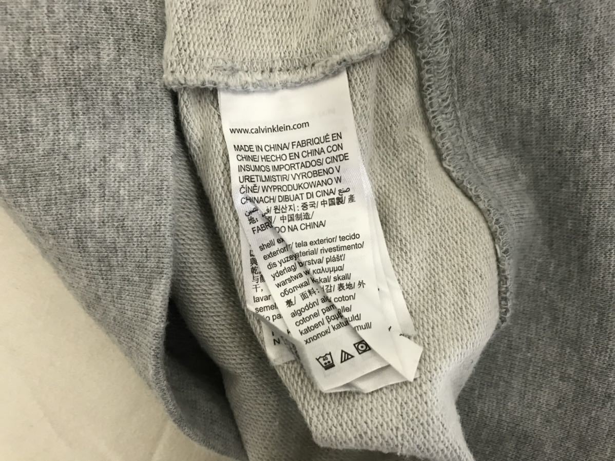 本物カルバンクラインジーンズCalvinKleinコットンロゴ薄手スウェットトレーナー長袖TシャツロンTメンズビジネススーツアメカジグレーM_画像5