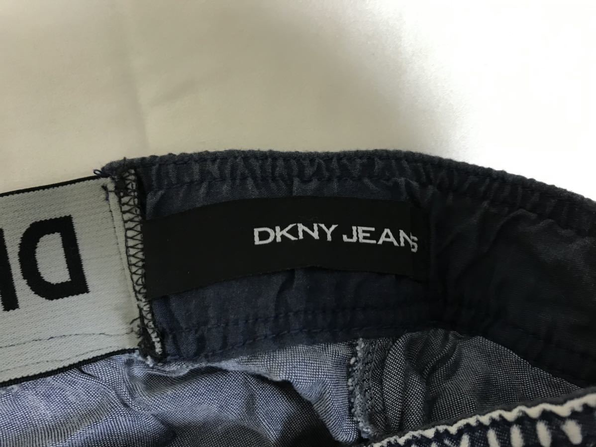 本物ダナキャランニューヨークジーンズDKNYリヨセル転写デニムスカートパンツビジネススーツアメカジサーフレディースSライトブルー青柄_画像3