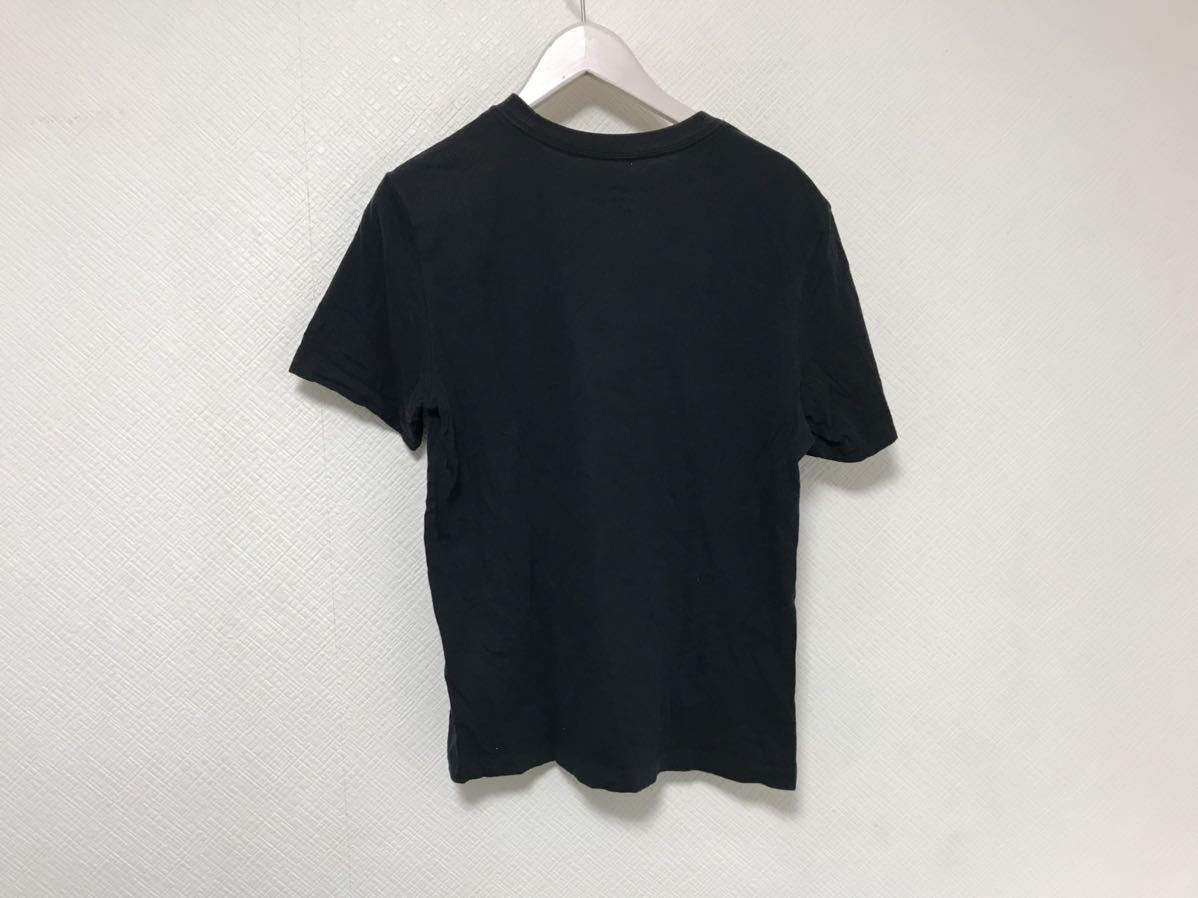 本物ナイキNIKEコットンロゴプリント半袖Tシャツメンズスポーツブラック黒Mスウィッシュ_画像3