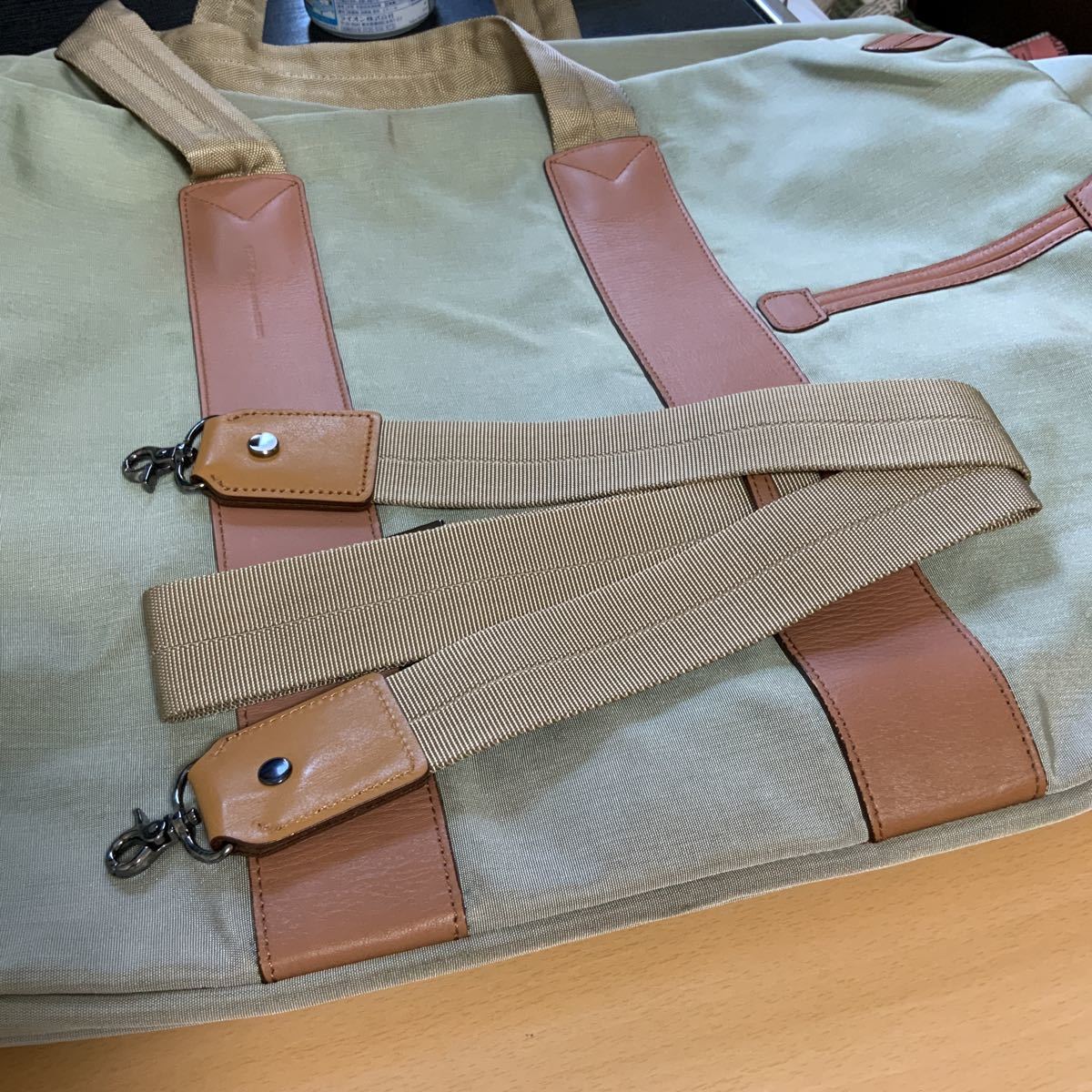 本物ペレボルサPELLE BORSA本革レザーナイロン2wayハンドビジネス