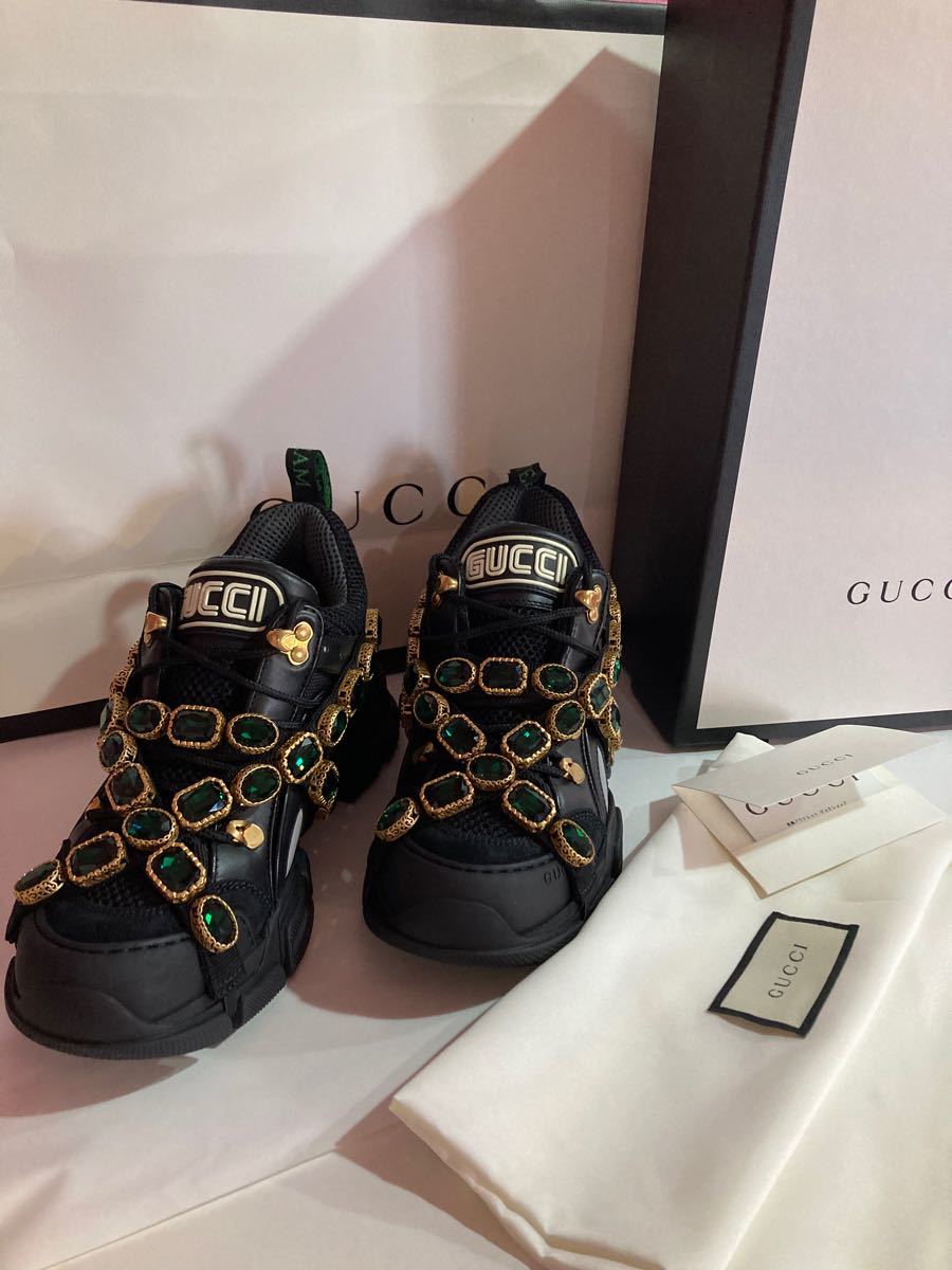 お買得】 新品未使用 GUCCI グッチ フラッシュトレック ブラック