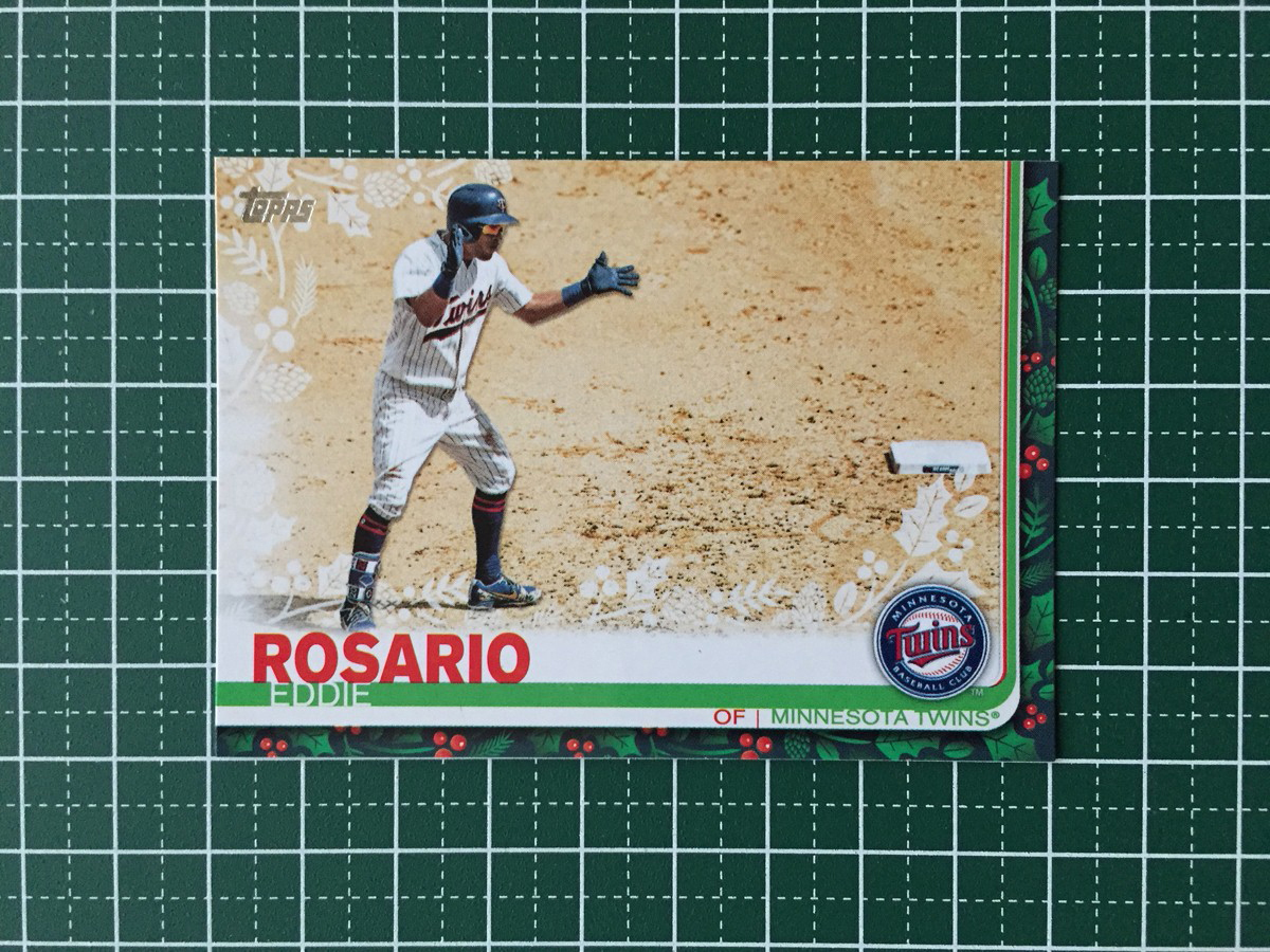 ★TOPPS MLB 2019 HOLIDAY BASEBALL #HW10 EDDIE ROSARIO［MINNESOTA TWINS］ベースカード 19★_画像1