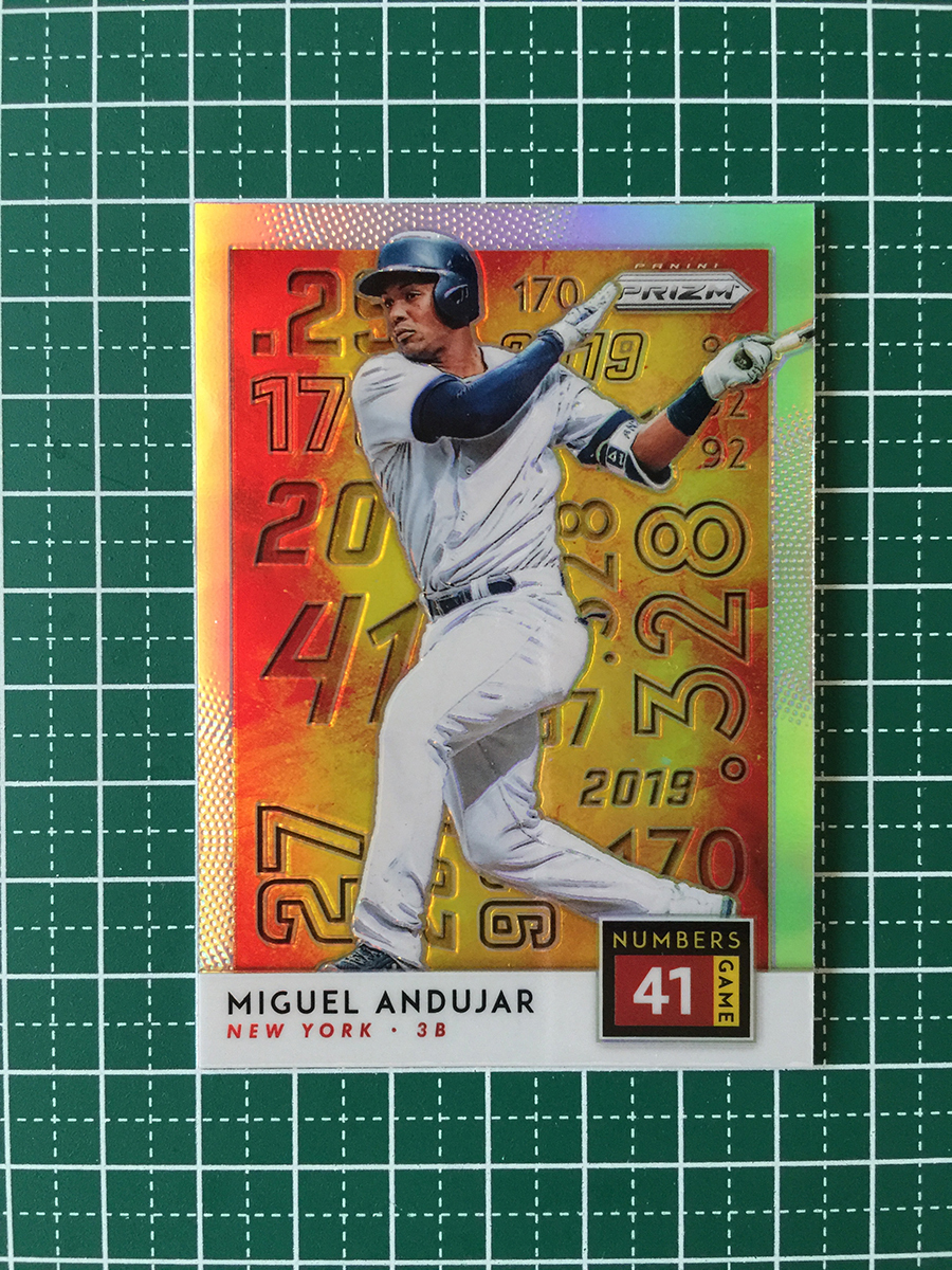 ★PANINI MLB 2019 PRIZM BASEBALL #NG4 MIGUEL ANDUJAR［NEW YORK YANKEES］インサートカード「Numbers Game」パラレル版★_画像1