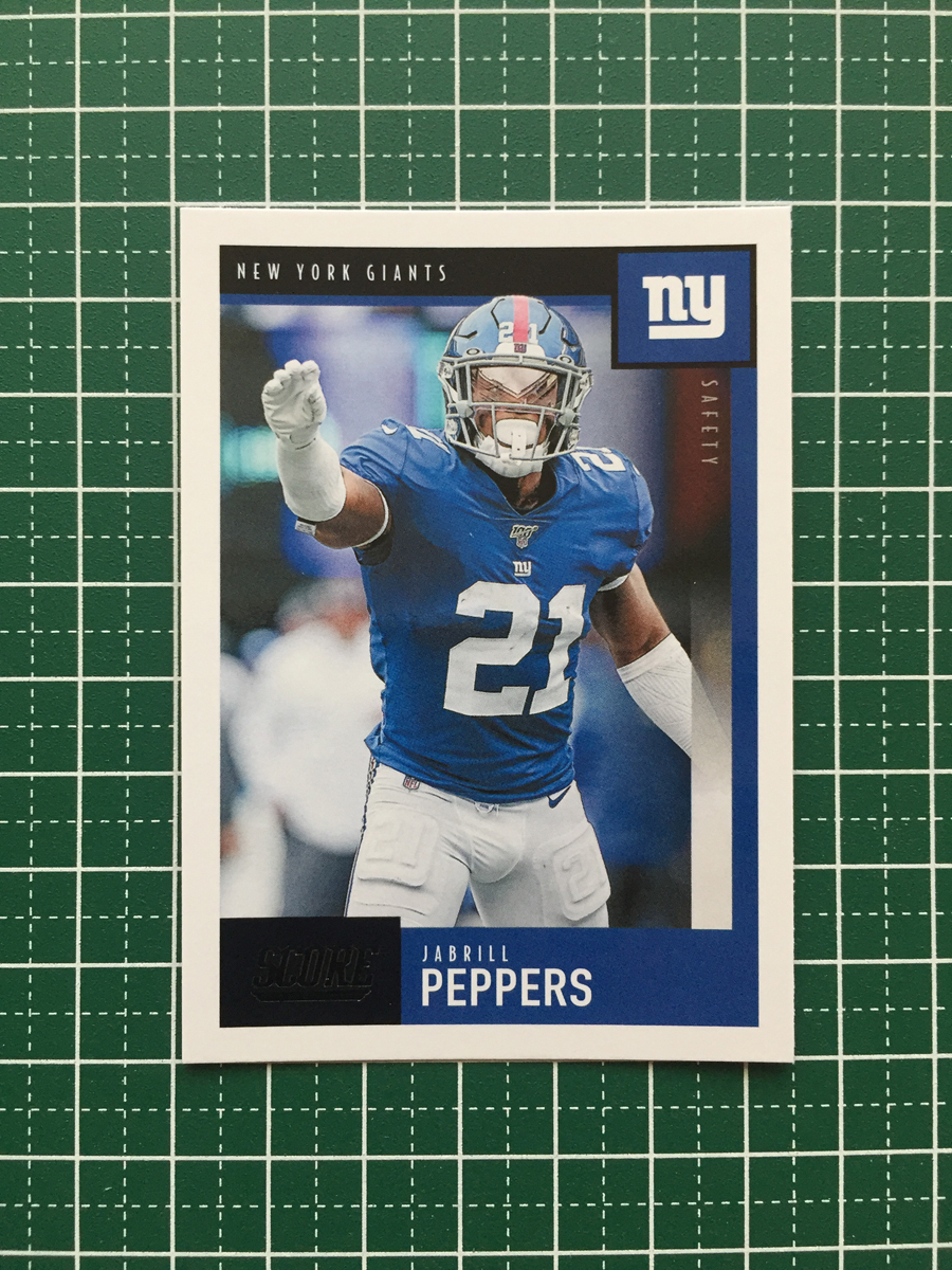 ★PANINI 2020 NFL SCORE FOOTBALL #182 JABRILL PEPPERS［NEW YORK GIANTS］ベースカード 20★_画像1