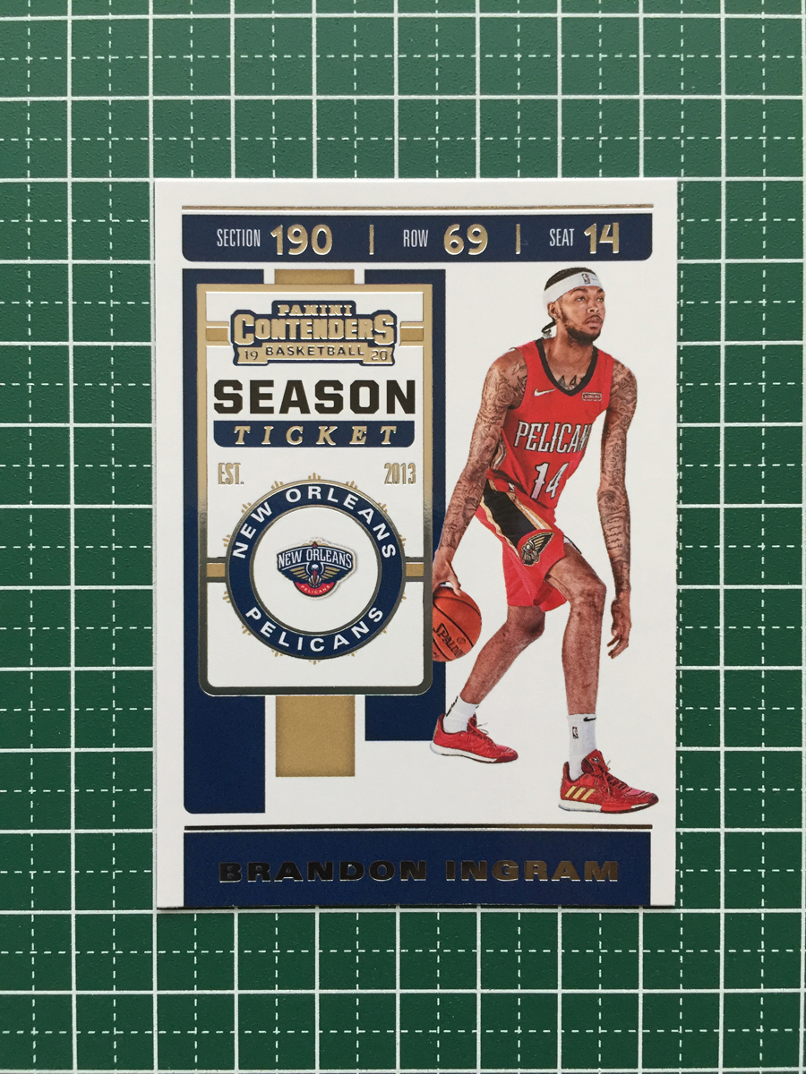 ★PANINI 2019-20 NBA CONTENDERS #12 BRANDON INGRAM［NEW ORLEANS PELICANS］ベースカード SEASON TICKET 2020★_画像1