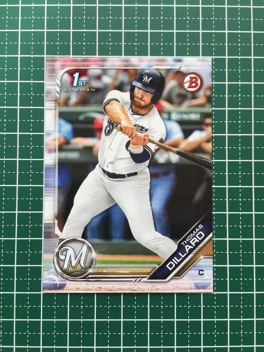 ★TOPPS MLB 2019 BOWMAN DRAFT #BD-32 THOMAS DILLARD［MILWAUKEE BREWERS］ベースカード 1st 19★_画像1