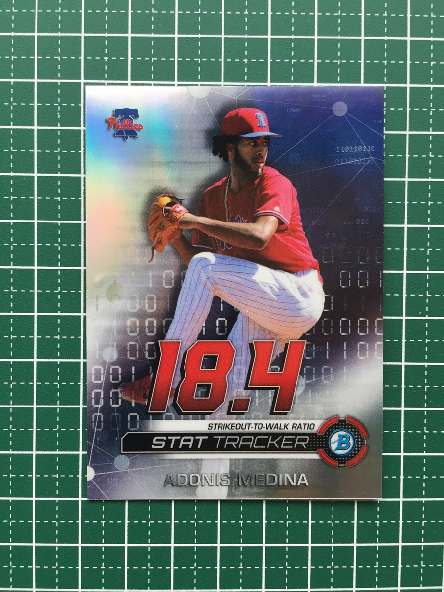 ★TOPPS MLB 2019 BOWMAN CHROME #ST-AM ADONIS MEDINA［PHILADELPHIA PHILLIES］インサートカード「STAT TRACKER」★_画像1