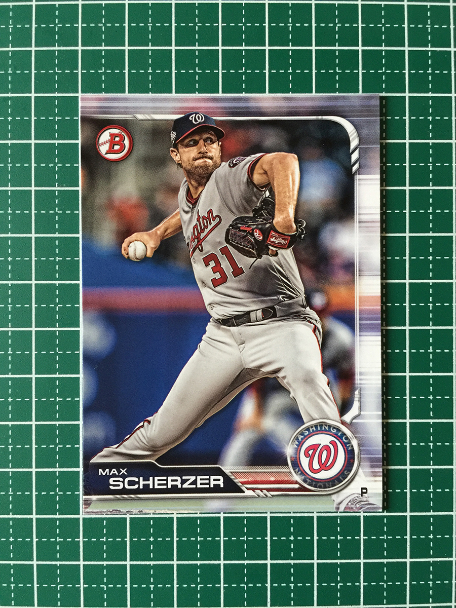 ★TOPPS MLB 2019 BOWMAN #71 MAX SCHERZER［WASHINGTON NATIONALS］ベースカード 19★_画像1