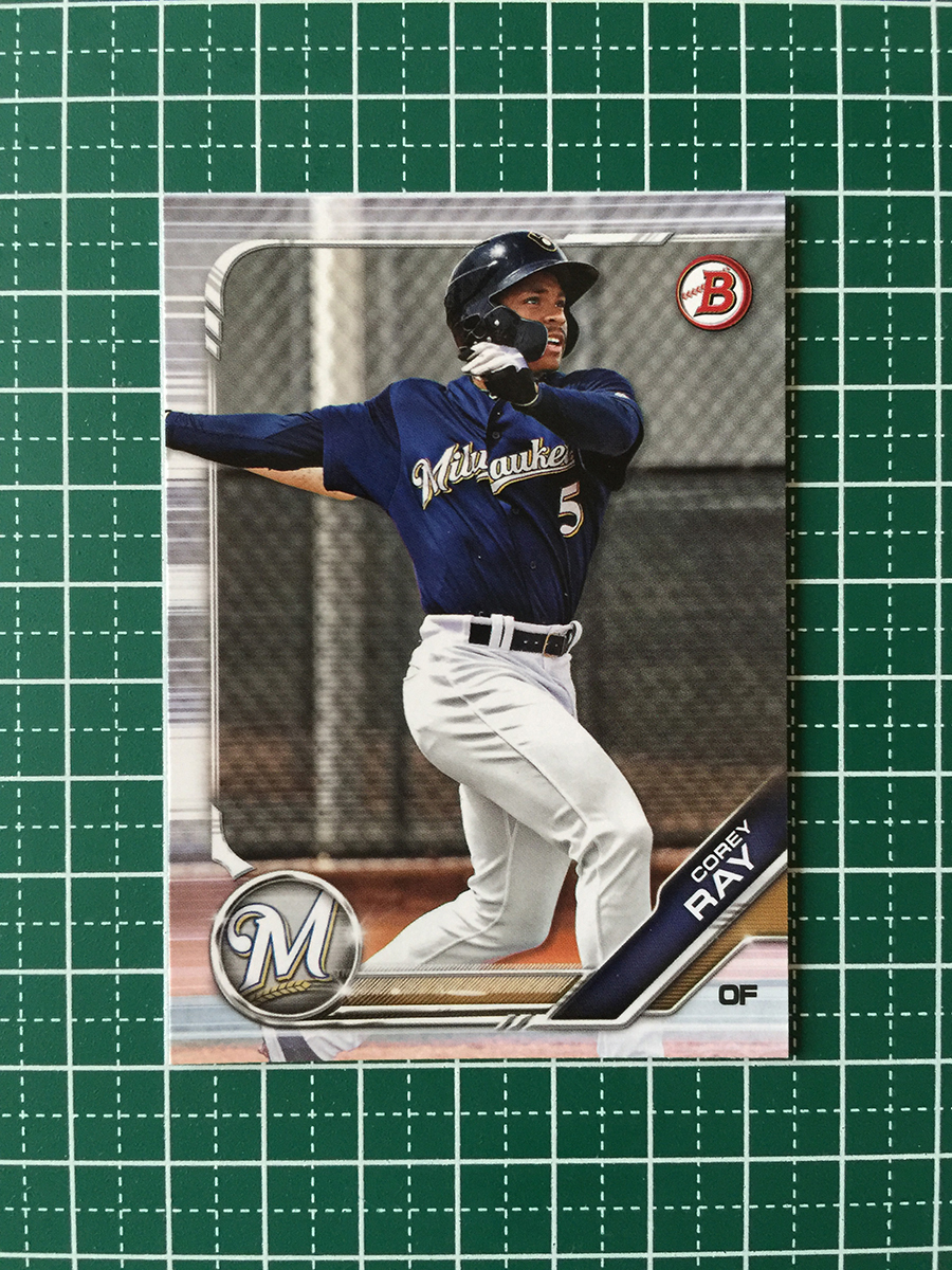 ★TOPPS MLB 2019 BOWMAN #BP-12 COREY RAY［MILWAUKEE BREWERS］ベースカード「PROSPECTS」プロスペクト★_画像1