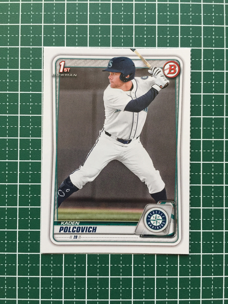 ★TOPPS MLB 2020 BOWMAN DRAFT #BD-18 KADEN POLCOVICH［SEATTLE MARINERS］ベースカード 1st★_画像1