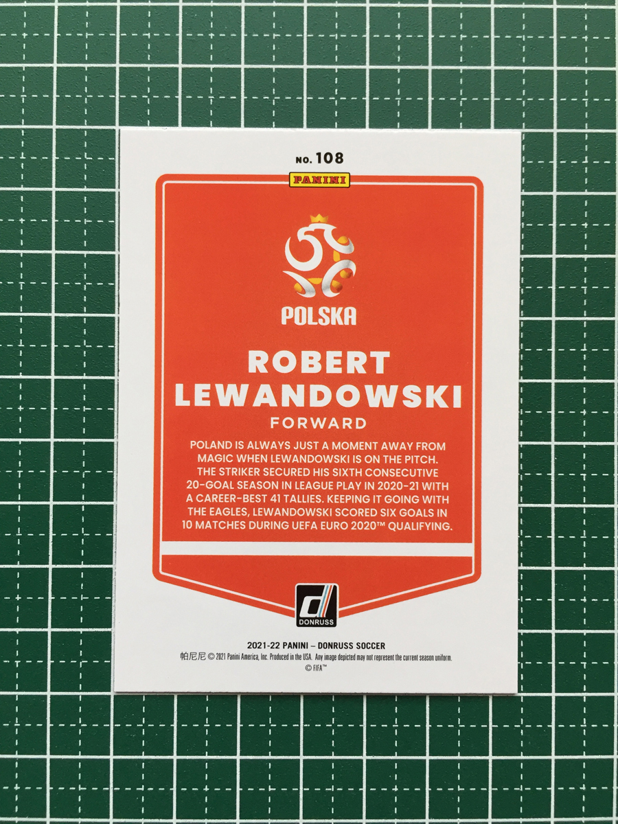 ★PANINI 2021-22 DONRUSS SOCCER ROAD TO QATAR #108 ROBERT LEWANDOWSKI［POLAND／ポーランド］ベースカード「BASE」★_画像2