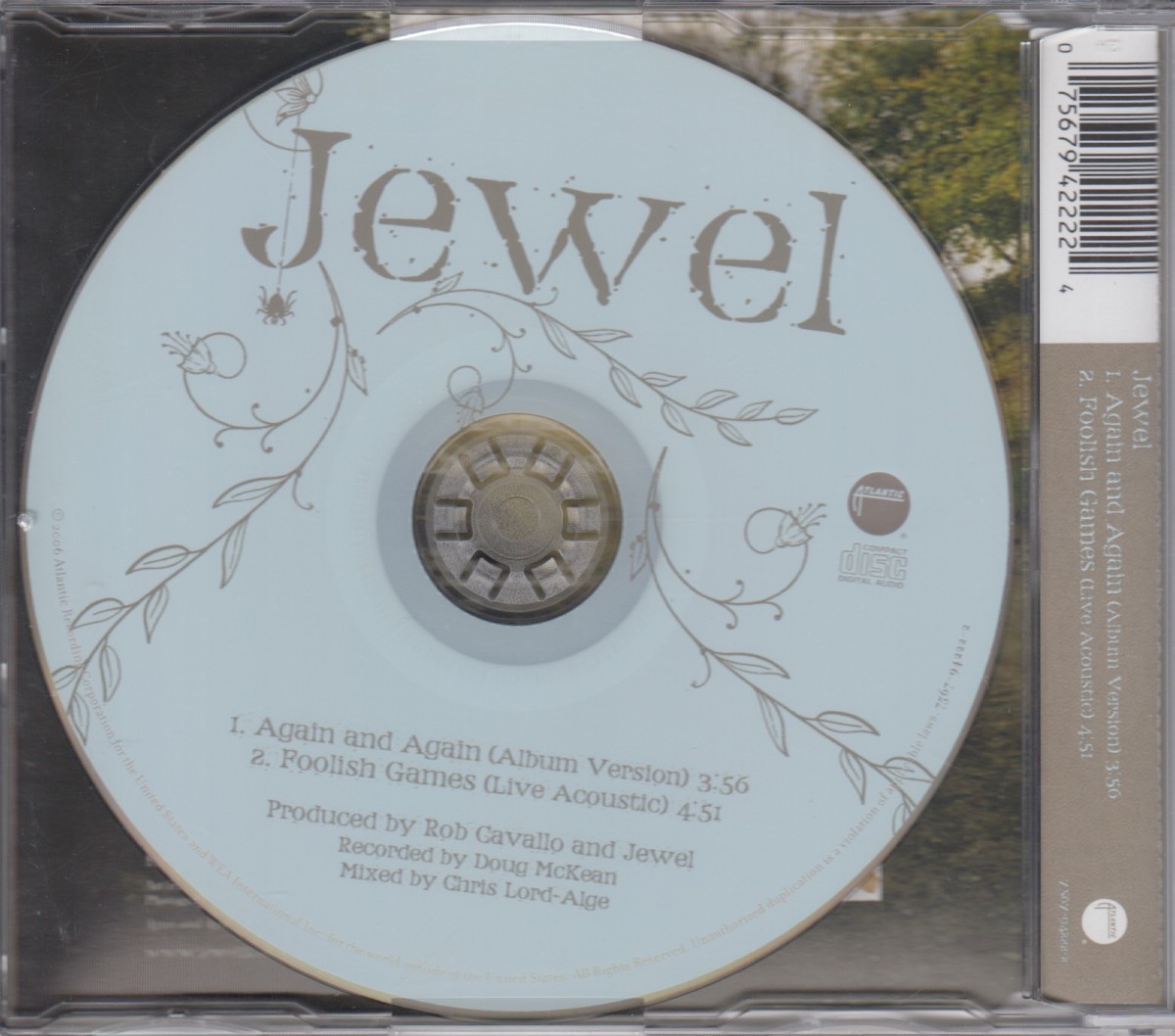 Jewel ジュエル / Again and Again 【CD Single】　★中古輸入盤 7567-94222-2/220412_画像2