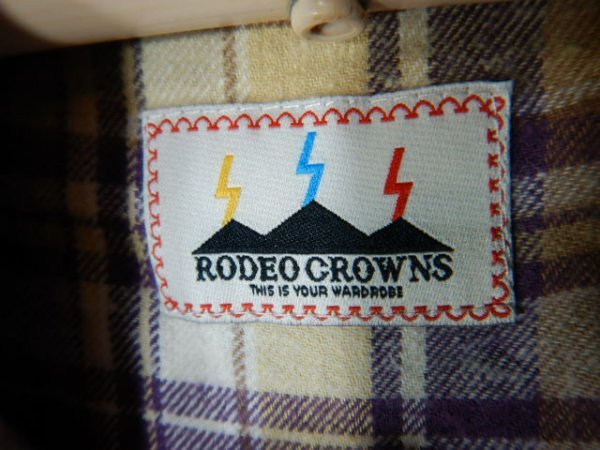 to5381　RODEO CROWNS　ロデオ　クラウンズ　長袖　チェック　デザイン　シャツ　ネルシャツ　人気　送料格安_画像4
