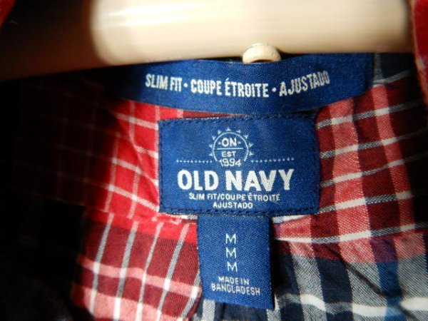 to5459　OLD NAVY　オールド　ネイビー　半袖　チェック　デザイン　シャツ　人気　送料格安_画像4