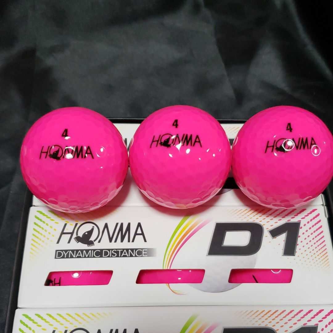 宇宙の香り 【送料無料】本間 ホンマ D1ゴルフボール 新品 2ダース ピンクのみ 通販