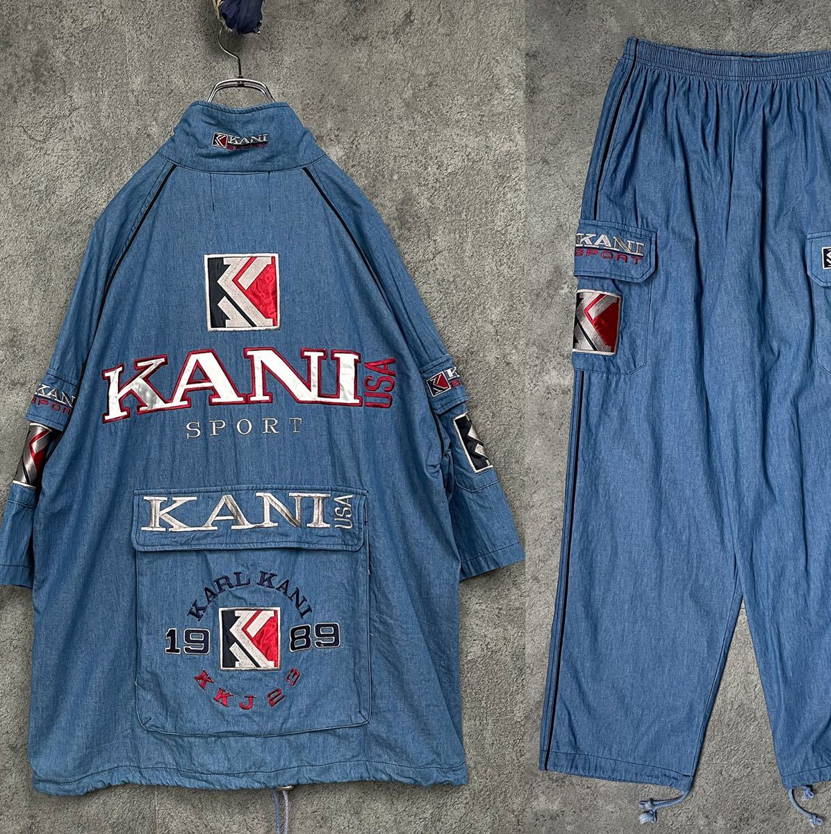 Karl Kani カールカナイ ジャージ セットアップ フーディー 90s-