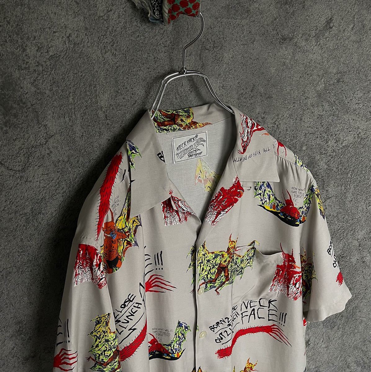 Sサイズ wacko maria x neck face aloha shirt ワコマリア ネック