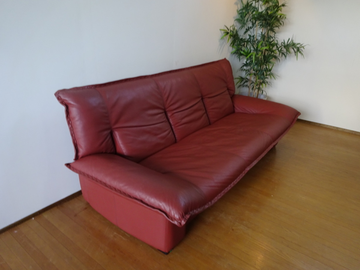 osk030929】 美品 fuji furniture/冨士ファニチア L06280 S 3Pソファ