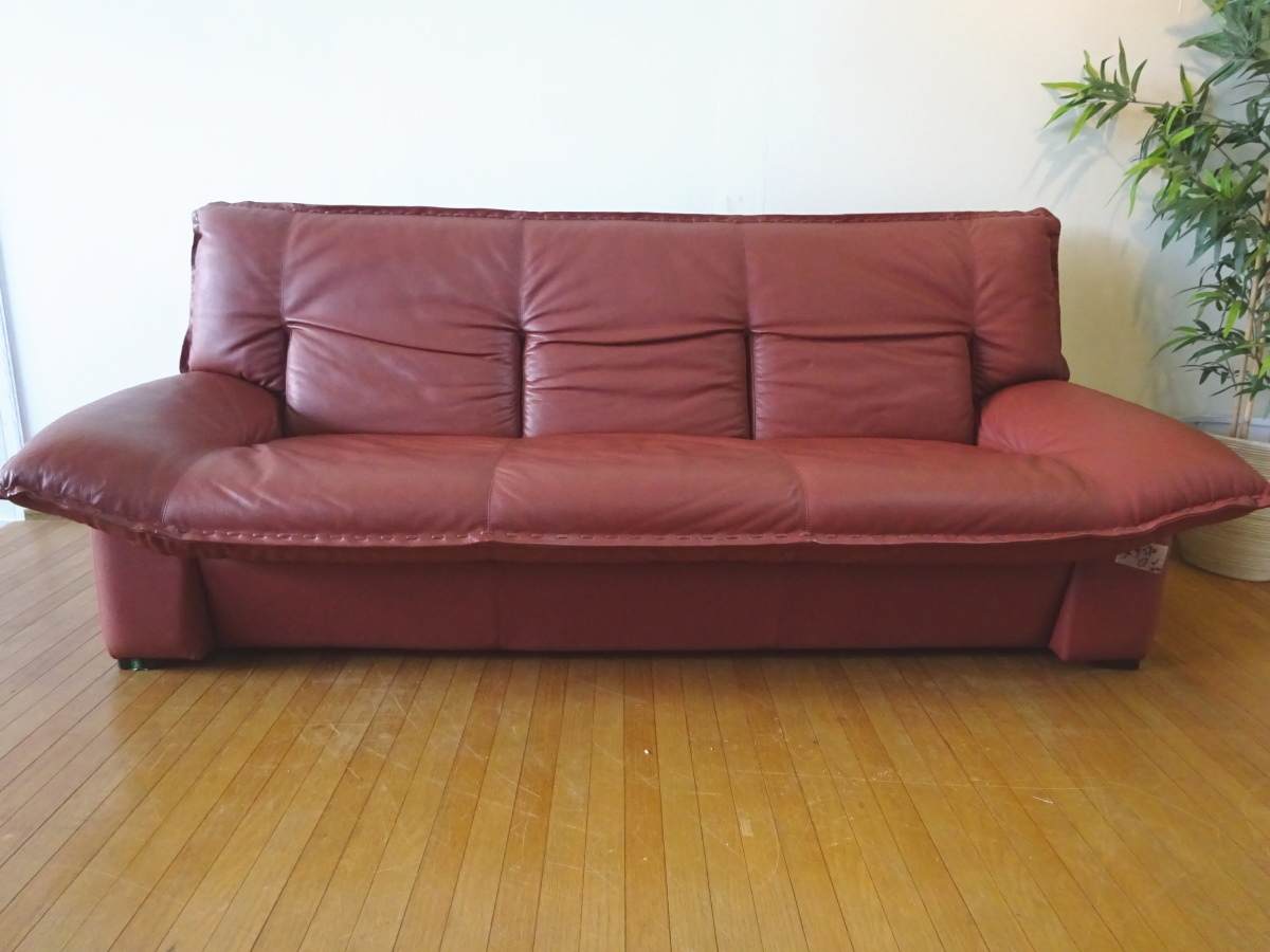 osk030929】 美品 fuji furniture/冨士ファニチア L06280 S 3Pソファ