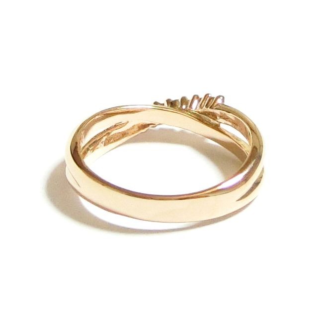 9 number Cross line Swarovski crystal emerald pink gold ring ring lady's 