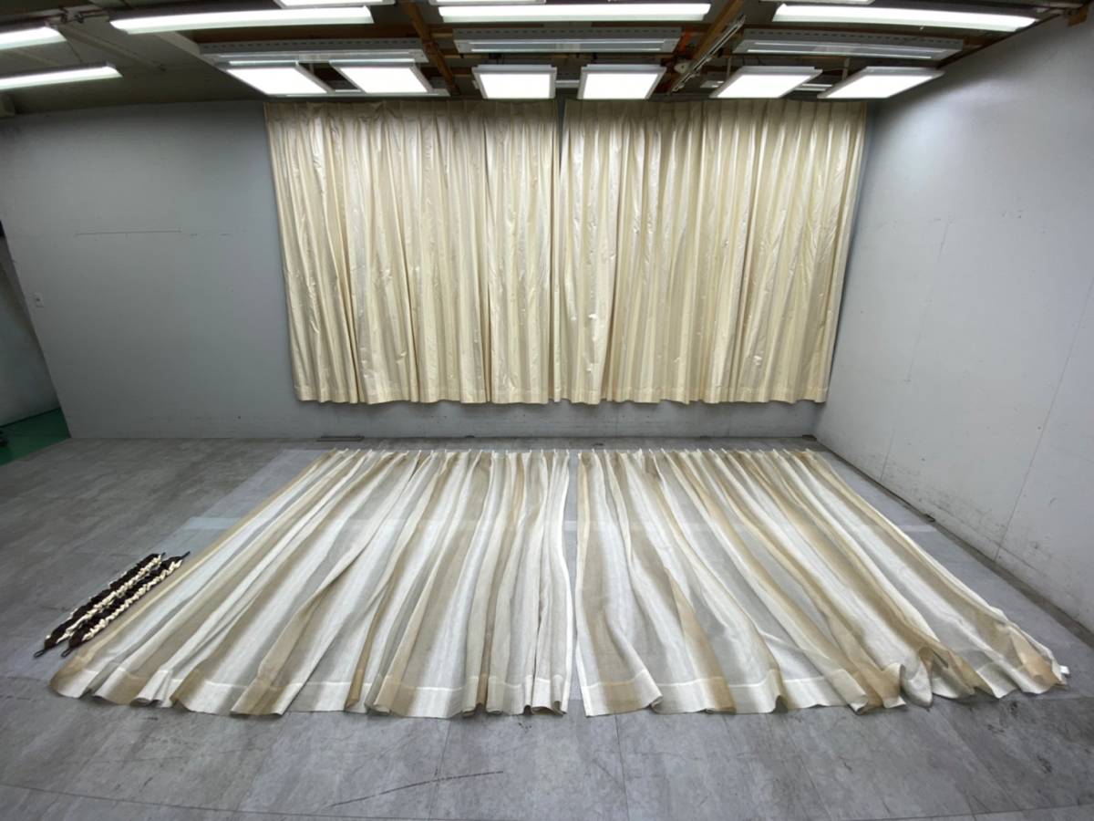 T9763☆展示美品☆フィスバ☆FISBA縫製☆高級オーダーカーテン☆レース