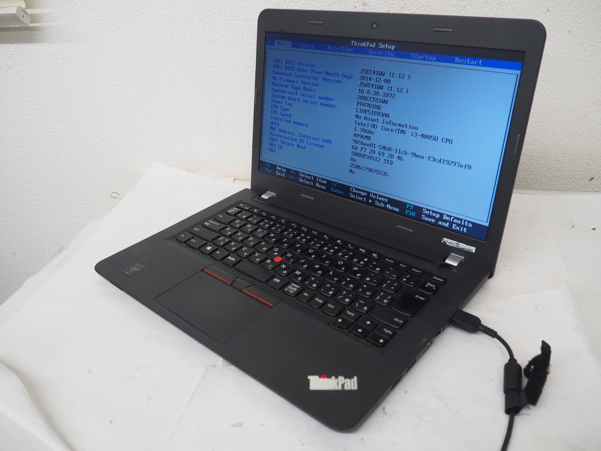 ハード王 Lenovo ThinkPad E450 20DCCTO1WW/Corei3-4005U/4GB 