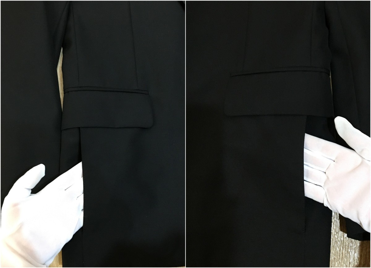 希少レア 極美品 クリスヴァンアッシュ ウール テーラードジャケット サイズ46 ブラック メンズ イタリア製 質屋の質セブン_画像8