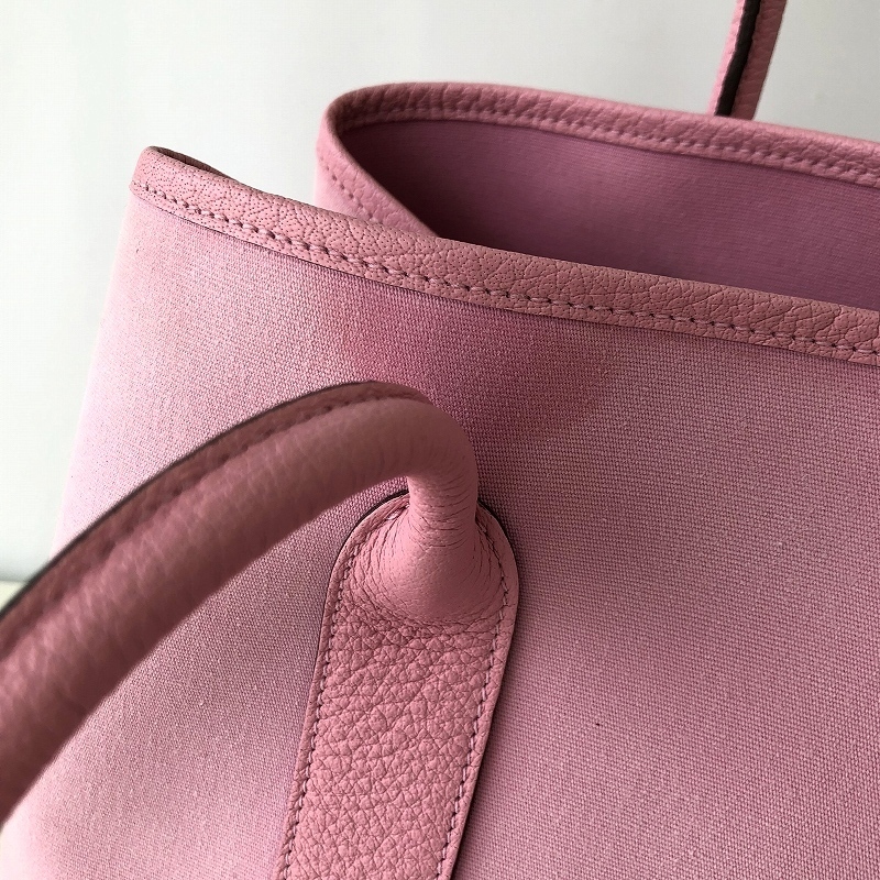 レアカラー 美品 HERMES エルメス ガーデンパーティPM ピンク トートバッグ P刻 ハンドバッグ レディース 正規品 福井県質屋の質セブン