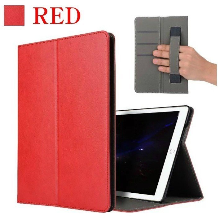 レッド 2021 iPad mini6 ケース カード入れ ハンドストラップ 赤_画像1