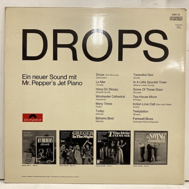 ★231120即決 Mr. Pepper's Jet Piano / Drops 独オリジナル Drops 収録 オルガンバー ウチミゾ_画像2