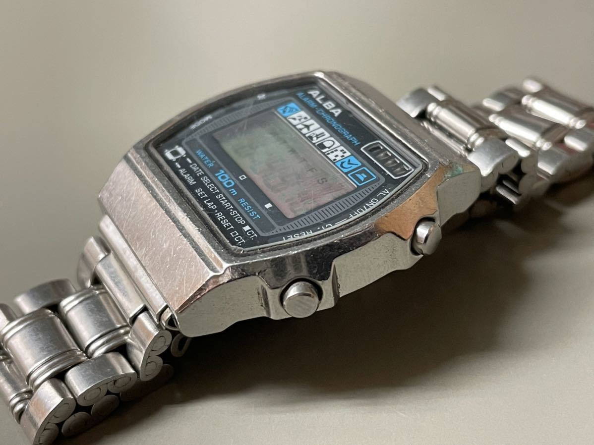 1円〜☆メンズ腕時計 セイコー SEIKO ALBA アラームクロノ Y749-5140