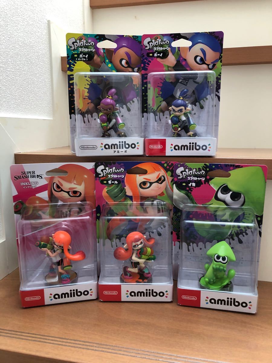 ファッション スプラトゥーン amiibo 新品 インクリング ボーイ 5点 在庫有ります スプラトゥーン イカ ガール ボーイ インクリング amiibo その他