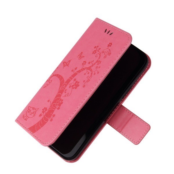 【iPhone12mini】iPhoneケース スマホカバー ピンク ネコ ツリー バタフライ 手帳 ストラップ かわいい おしゃれ 韓国 #0139C #0139_画像5