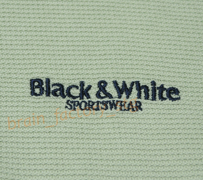 Black&White( black & white )| cotton short sleeves knitted polo-shirt 9718GS/YG-sizeL- | tube CLVQ