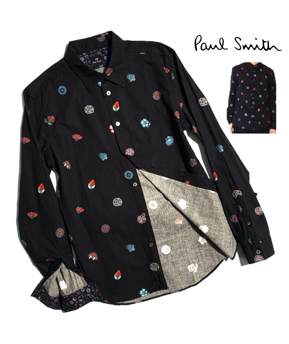 18ss【定価2.1万】Paul Smith ポールスミス 花柄 プリントシャツ L ...